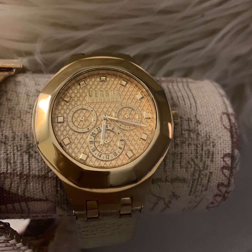 Gold Versace Watch